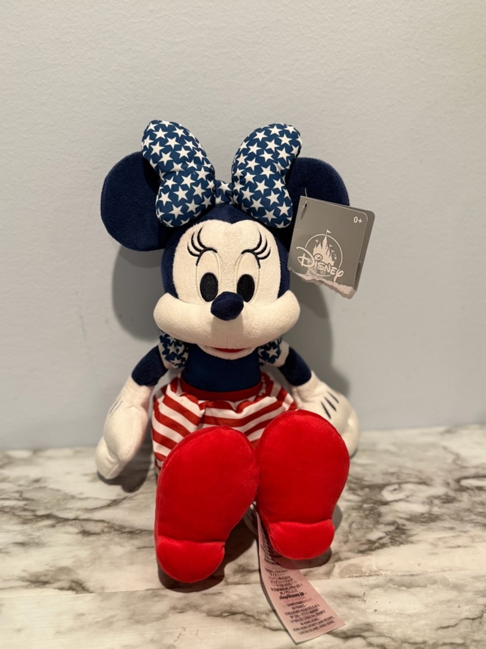 Disney Minnie Mouse Plush - Red, White, Blue Patriotic Outfit